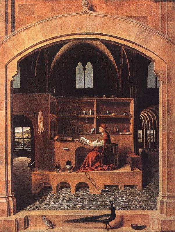 Antonello da Messina St Jerome in his Study France oil painting art